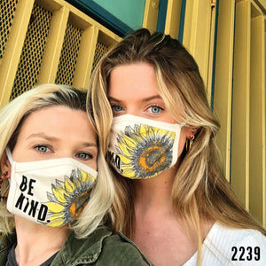 BE KIND. Sunflower Mask