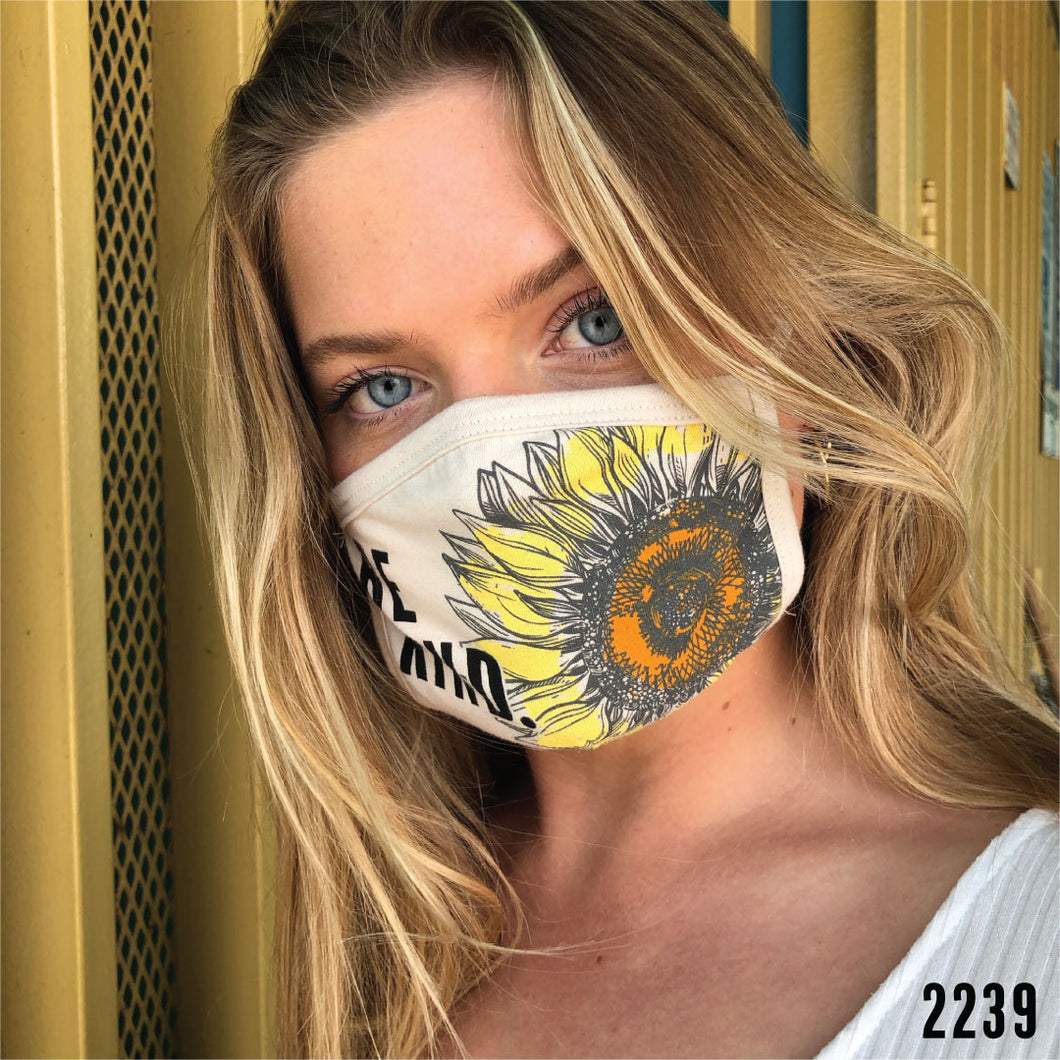 BE KIND. Sunflower Mask