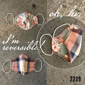 REVERSIBLE! French Terry Print Mask